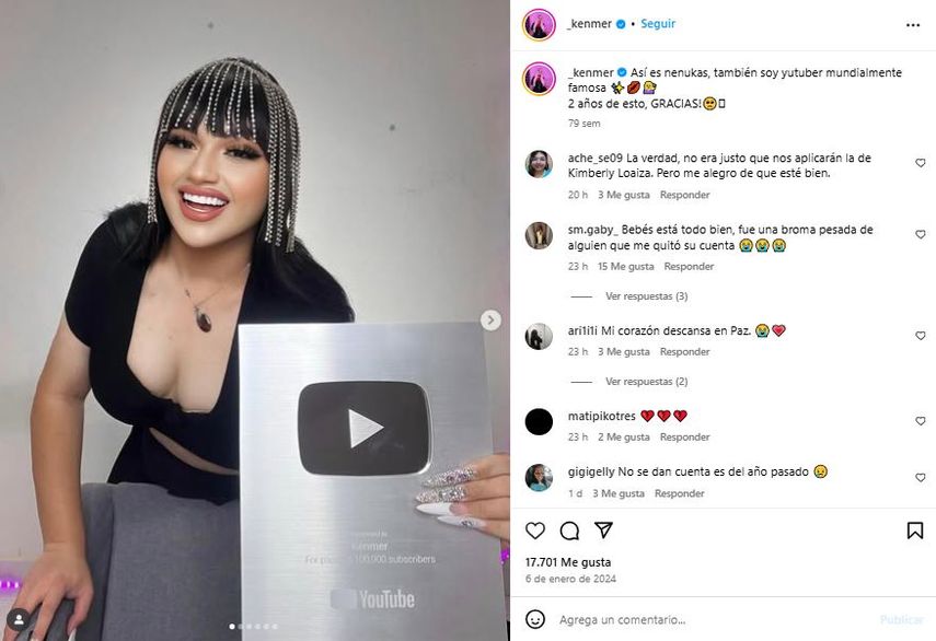 La influencer Kenmer Kenia.&nbsp;