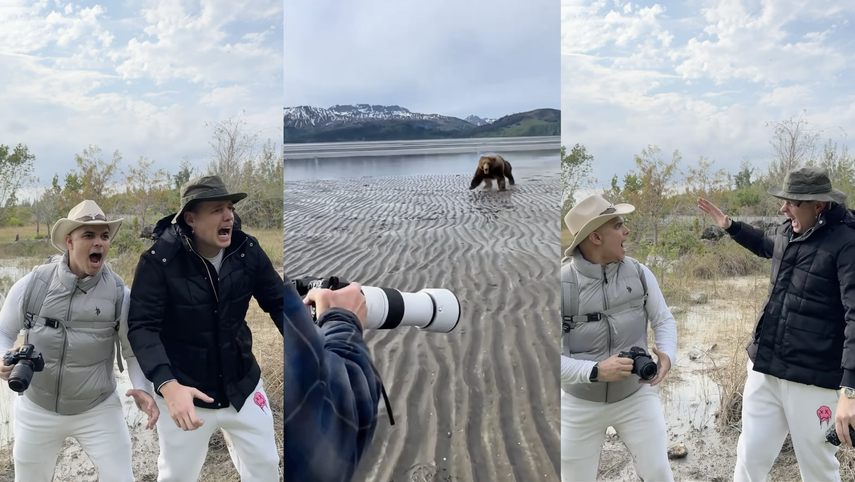 Collage con capturas de pantalla del video viral de Juan de Montreal y Marko.