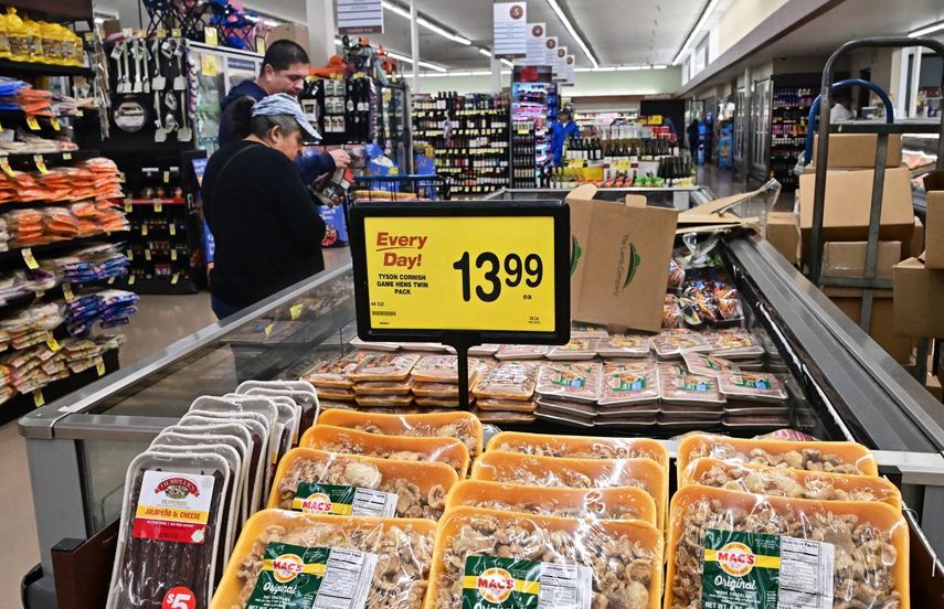 Clientes en un mercado de Estados Unidos.