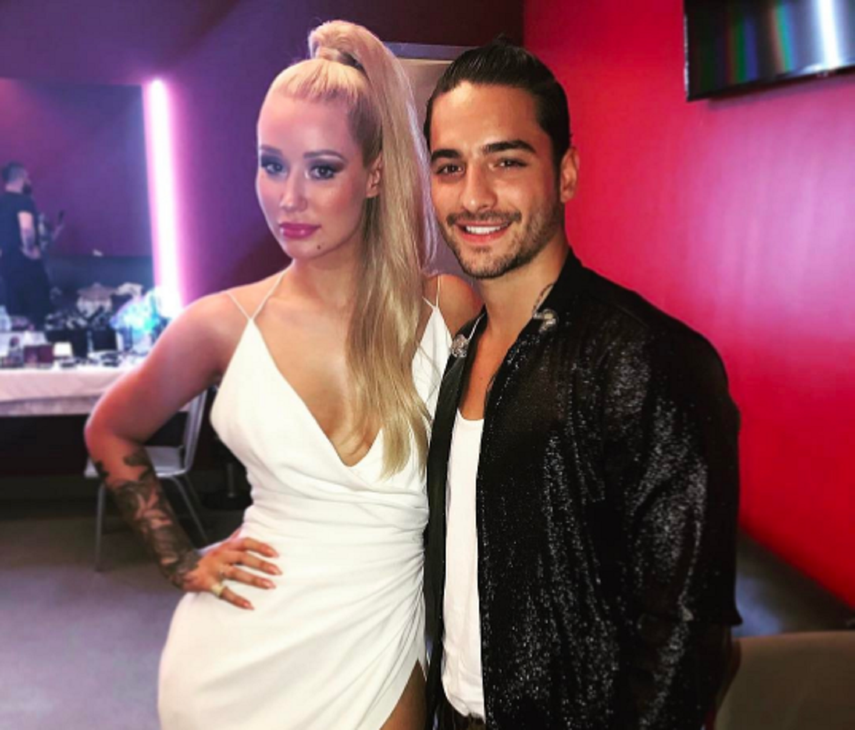 La rapera Iggy Azalea junto al reguetonero Maluma.