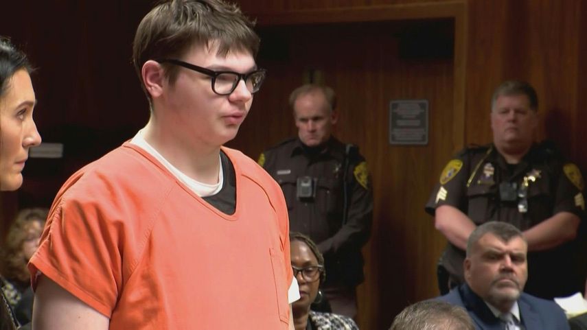 Cadena perpetua para Ethan Crumbley, adolescente de Michigan que mató a tiros a cuatro compañeros de clase.