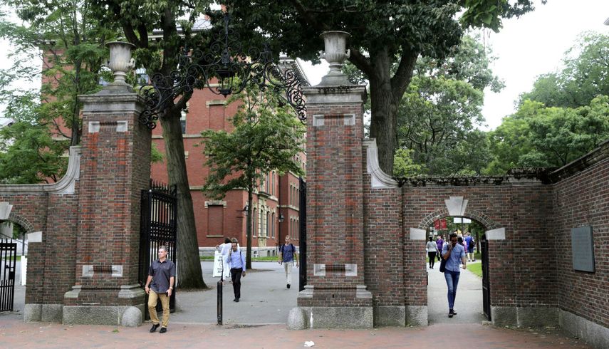 La entrada de la Universidad de Harvard en Cambridge, Massachusetts, el 13 de agosto del 2019.