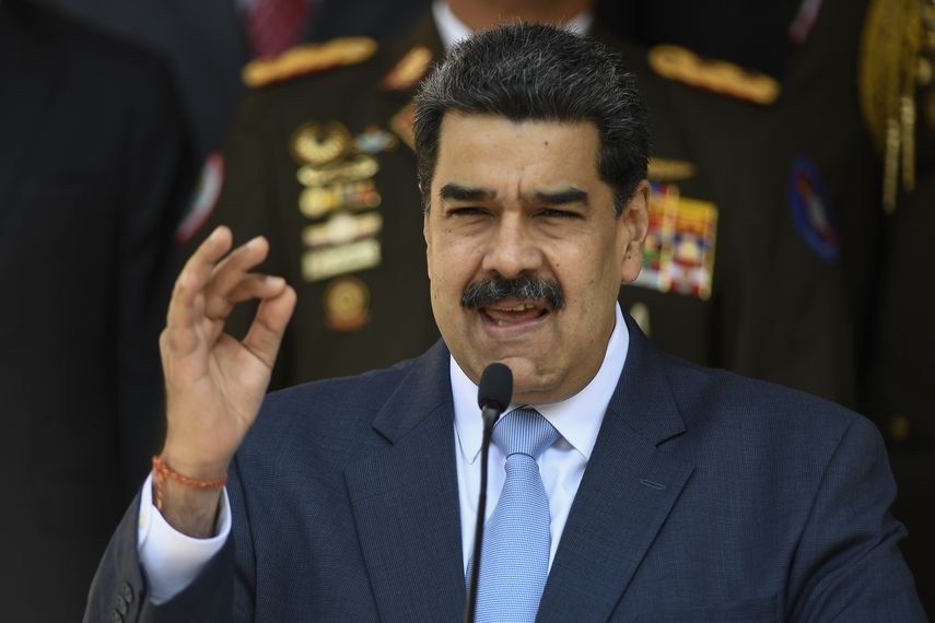 Nicolás Maduro se dirige al país durante un alocución.&nbsp;