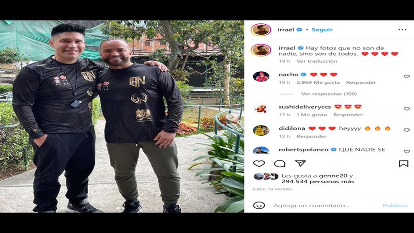 Nacho visita a Chyno en centro de rehabilitación en Caracas.