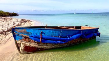 La embarcación usada por los emigrantes cubanos.&nbsp;