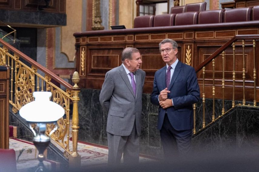 Alberto Sánchez Feijóo y Edmundo González Urrutia, el 16 de septiembre de 2024