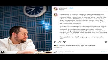 El chef venezolano Ricardo Chaneton.