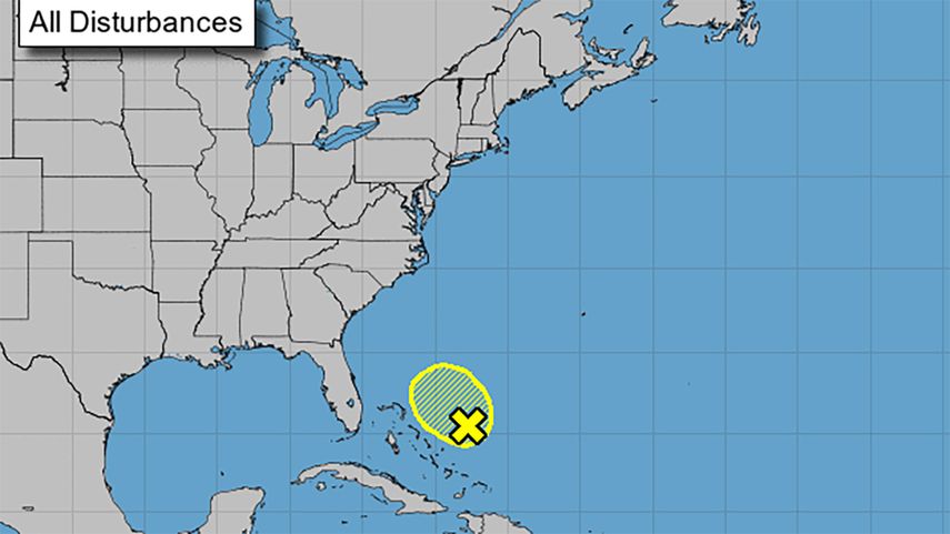 Imagen de la posible tormenta tropical Vince.