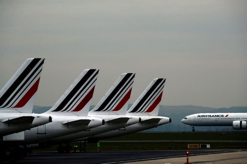 Aviones de Air France en el aeropuerto Charles de Gaulle de París.