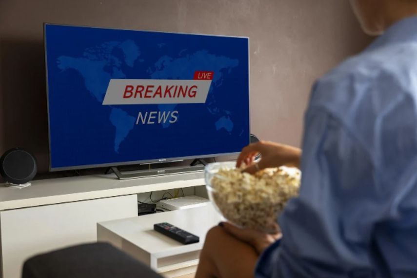 Una persona mira la TV