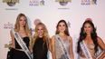 Miss Universo Alemania, Miss Universo Argentina y Miss Universo Aruba posan a su llegada a la gala benéfica anual organizada por la fundación Amigos For Kids el 30 de septiembre de 2023.