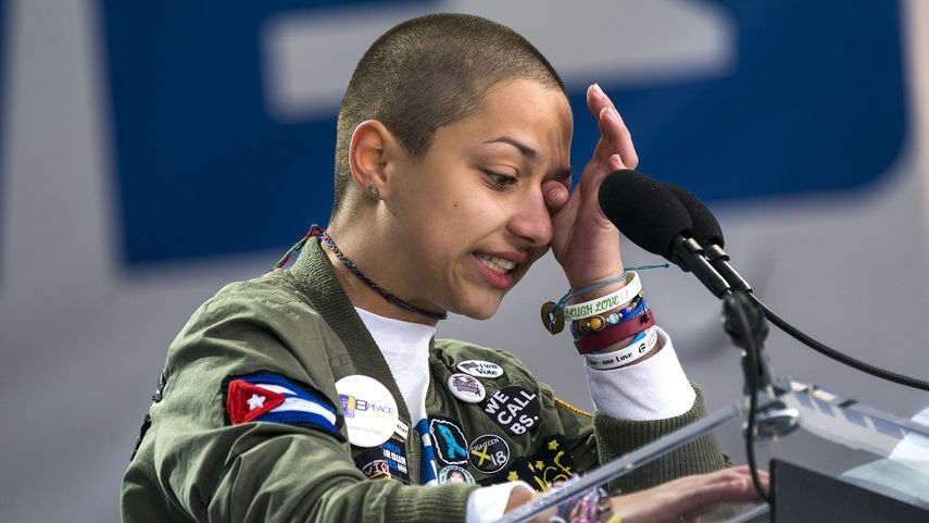 Emma&nbsp;Gonzalez, sobreviviente de la masacre en Marjory Stoneman Douglas High School, en Parkland, Florida.