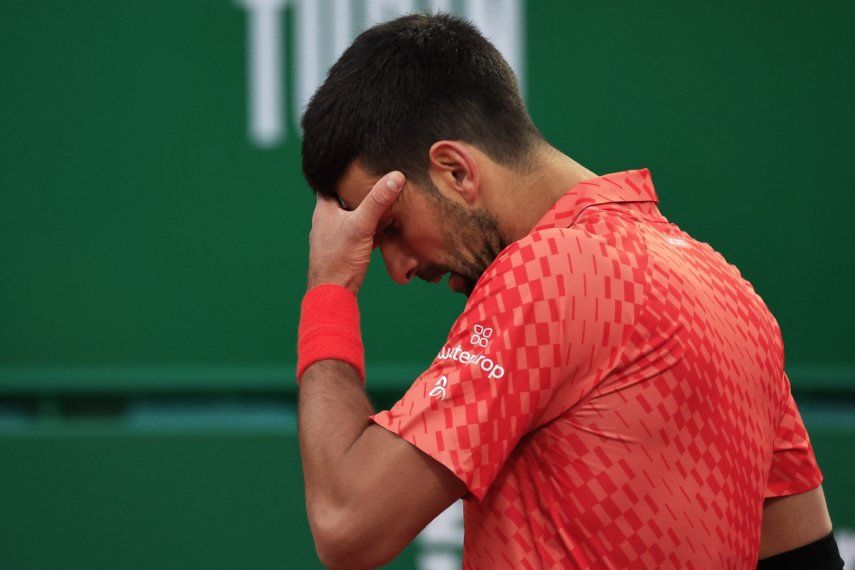 El serbio Novak Djokovic reacciona durante uno de sus partidos en el Abierto de Montecarlo.