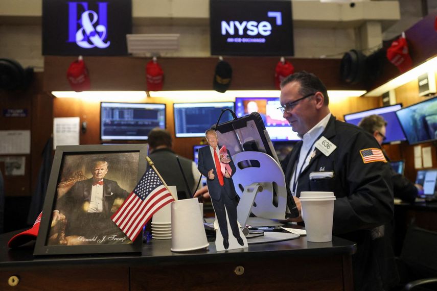 Un agente de la Bolsa de Nueva York en una de las sesiones bursátiles.