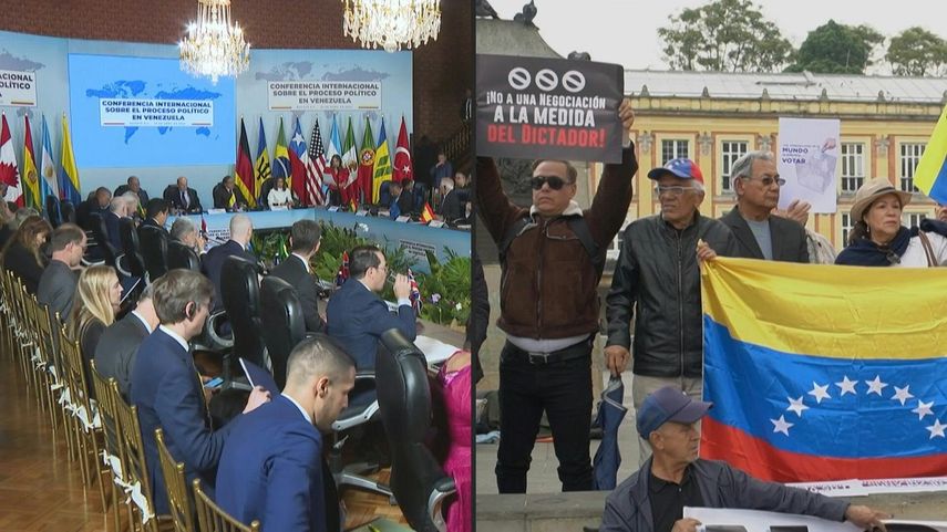 Delegaciones de 20 países se reunieron el martes 25 de abril de 2023 en Bogotá para encontrar salidas a la crisis política entre el régimen de Venezuela y la oposición, bajo el reclamo de opositores sobre una controvertida reunión.