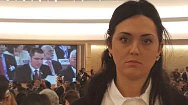 Rosaura Valentini, esposa del disidente hispano-venezolano Yon Goicochea.