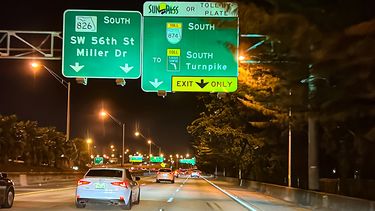 Una autopista en Miami-Dade.