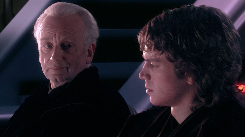 Palpatine y Anakin en La venganza de los Sith.&nbsp;&nbsp;