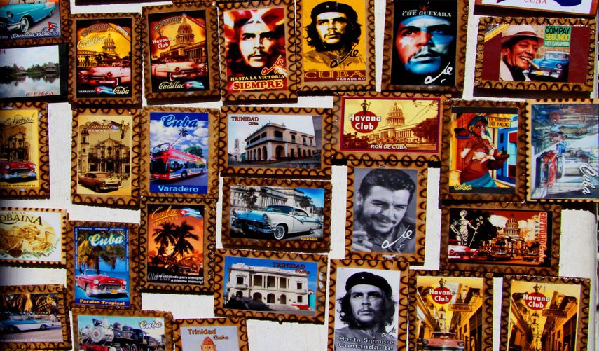 Los souvenirs del Che Guevara abundan en Cuba. 