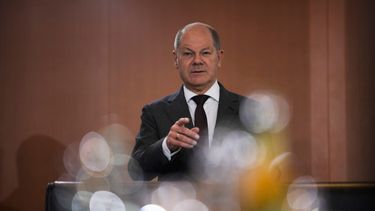 El canciller alemán Olaf Scholz en Berlín, el 25 de octubre de 2023.