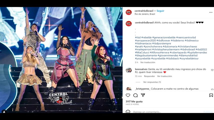 RBD presenta la gira Soy Rebelde Tour.