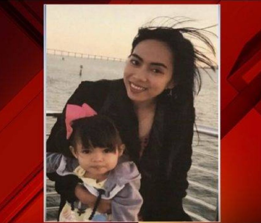 Niña de dos años desaparecida junto a su madre Russell Alada, de 27 años.