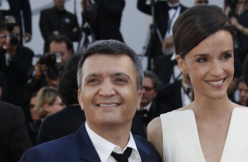El productor francés Thomas Langmann junto a su exesposa, la periodista&nbsp;Céline Bosquet.