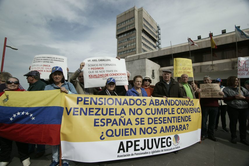 Pensionados españoles pedirán ayuda a Galicia por impago de Venezuela.&nbsp;