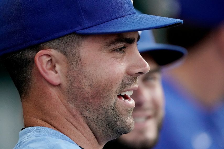 Whit Merrifield de los Reales de Kansas City durante un juego contra de los Tigres de Detroit, el 11 de julio, en Kansas City.&nbsp;