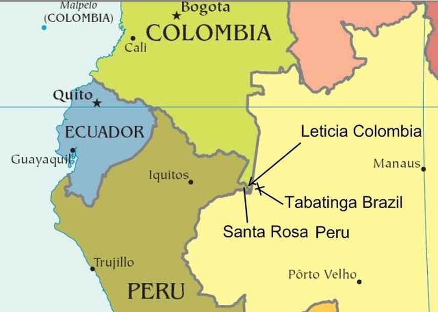 Ubicada al sur de Colombia, la ciudad de Leticia comparte fronteras con Brasil y Perú. (CORTESÍA)