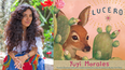 La escritora e ilustradora Yuyi Morales junto a la portada de su libro Lucero.&nbsp;