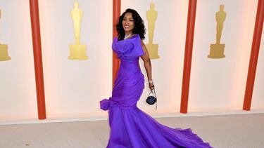 La actriz estadounidense Angela Bassett. Las estrellas asisten a la 95ª Entrega Anual de los Premios de la Academia en el Dolby Theatre de Hollywood, California, el 12 de marzo de 2023. &nbsp;