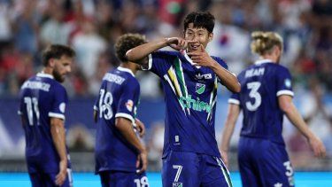 Son Heung-Min, de las Estrellas de la MLS, celebra el segundo gol de su equipo durante el Juego de Estrellas de la MLS 2026 presentado por Chime en el Bank of America Stadium el 29 de julio de 2026 en Charlotte, Carolina del Norte.&nbsp;
