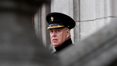 En esta foto de archivo tomada el 7 de septiembre de 2019, el príncipe Andrés de Gran Bretaña, duque de York, asiste a una ceremonia que conmemora el 75 aniversario de la liberación de Brujas en Brujas.