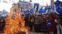 Simpatizantes del candidato presidencial Luis Arce del Movimiento Al Socialismo (MAS), que lidera el expresidente Evo Morales, protestan en El Alto, Bolivia, el 14 de octubre de 2020, antes de las elecciones generales. Simpatizantes del candidato presidencial Luis Arce del Movimiento Al Socialismo (MAS), que lidera el expresidente Evo Morales, protestan en El Alto, Bolivia, el 14 de octubre de 2020, antes de las elecciones generales.