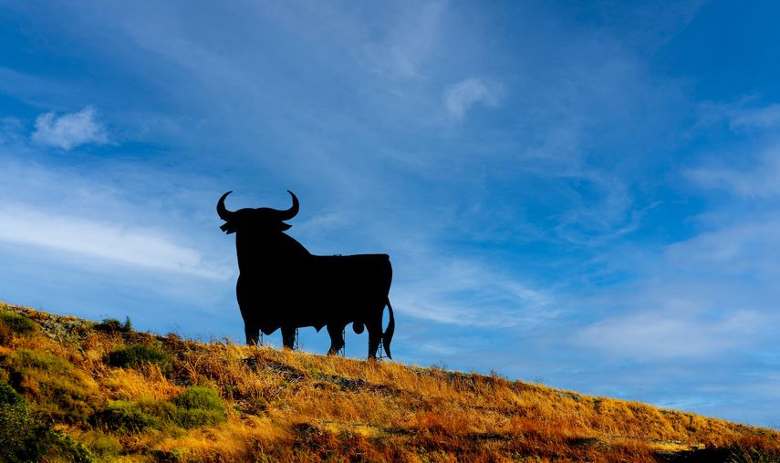 Toro de Osborne, Extremadura, España.