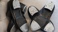 Foto tomada el 10 de febrero de 2022 de zapatillas para bailar tap en la casa del bailarín Gary Schaufeld en Port Jefferson, Nueva York.