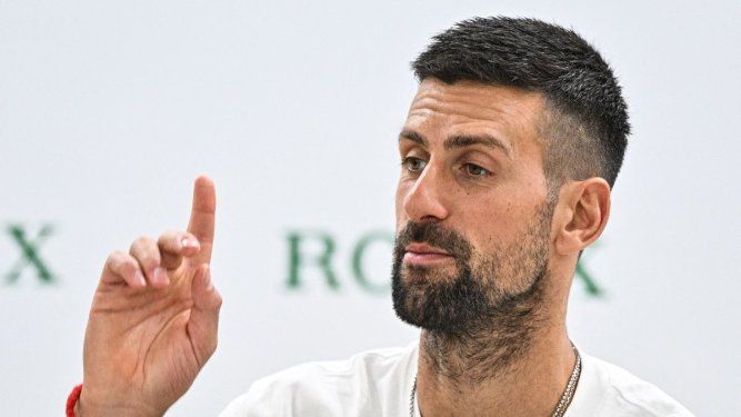 El serbio Novak Djokovic durante una conferencia de prensa en el torneo de tenis Shanghái Masters en Shanghái, el 2 de octubre de 2024. 