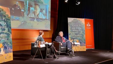 Gonzalo García, hijo de Gabriel García Márquez, durante la presentación de la novela póstuma e inédita del escritor.