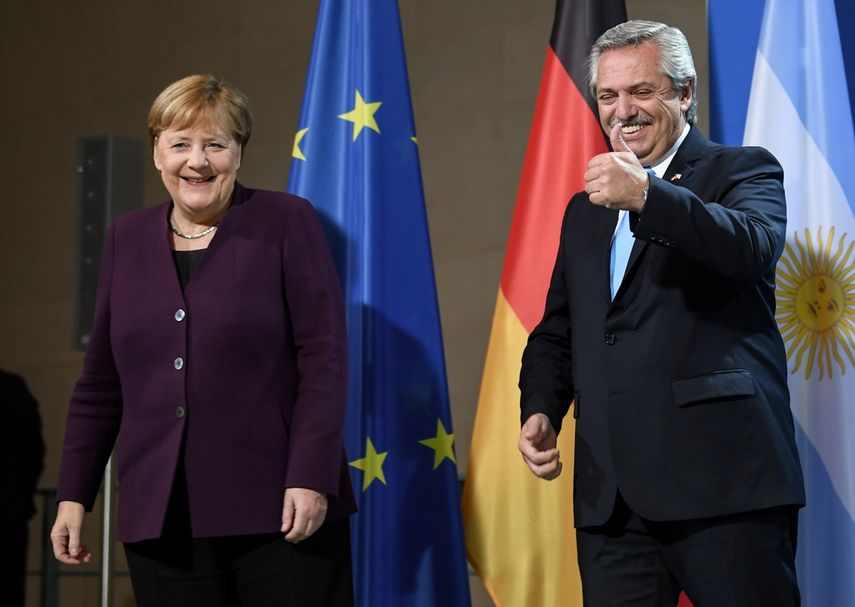 &nbsp; Merkel&nbsp;recibi&oacute; en Berl&iacute;n al presidente de Argentina, Alberto Fern&aacute;ndez