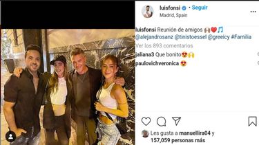 Luis Fonsi, Tini, Alejandro Sanz y Greeicy