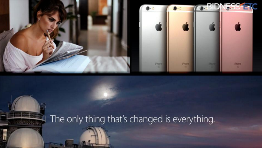 Captura de video que muestra a la actriz española Penélope Cruz en medio del anuncio de iPhone (CORTESÍA)