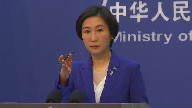 La vocera de la cancillería china Mao Ning habla en conferencia de prensa en el Ministerio de Asuntos Exteriores, Beijing, jueves 13 de octubre de 2022.&nbsp;