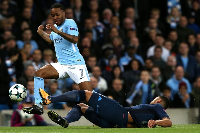 Raheem Sterling marcó el primer gol para el conjunto de Josep Guardiola.&nbsp;