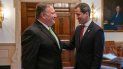 El secretario de Estado, Mike Pompeo con el presidente encargado de Venezuela, Juan Guaidó. El secretario de Estado, Mike Pompeo con el presidente encargado de Venezuela, Juan Guaidó.