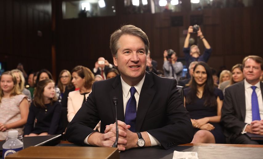 El juez de circuito Brett Kavanaugh testifica ante una audiencia del Senado de EEUU.