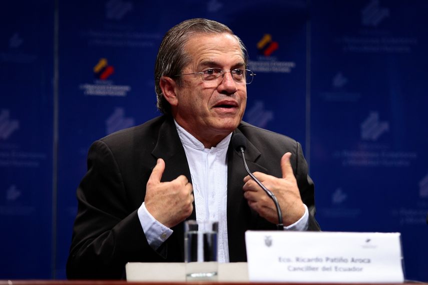 El exministro ecuatoriano de Relaciones Exteriores Ricardo Patiño. 