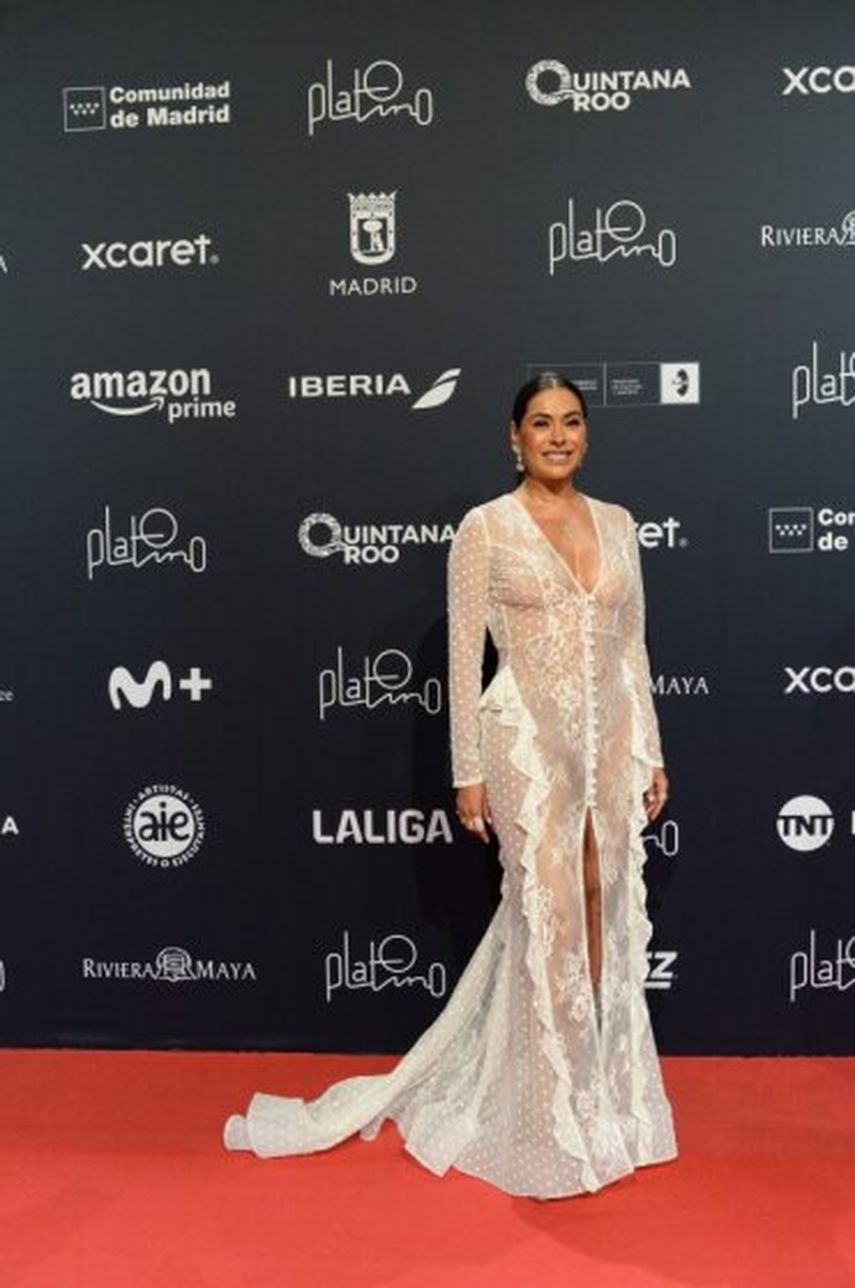 Galilea Montijo en la alfombra roja de los Premios Platino, el 20 de abril de 2024.