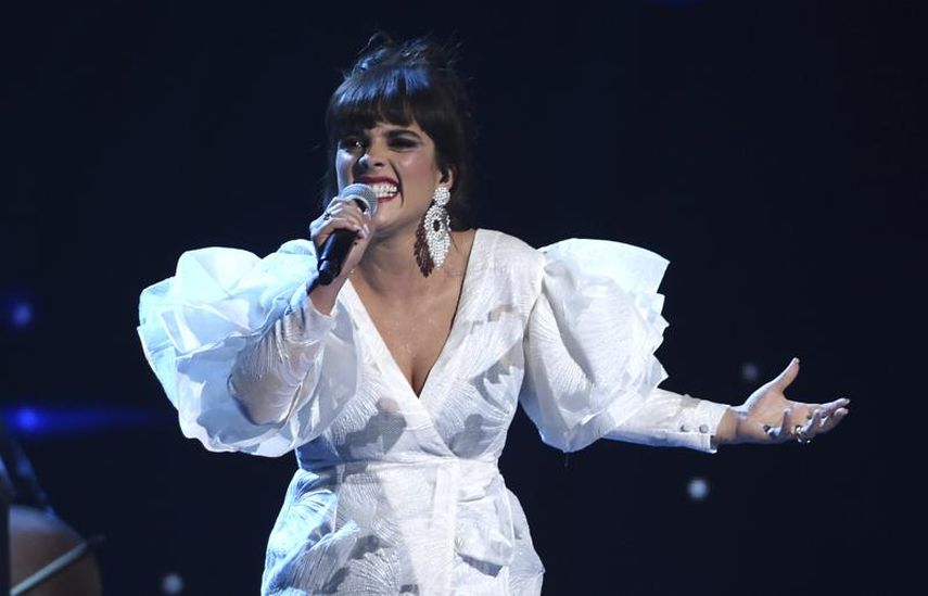 Paula Arenas interpreta Ahora soy libre en la 20a entrega de los Latin Grammy el 14 de noviembre de 2019 en el MGM Grand Garden Arena en Las Vegas.&nbsp;
