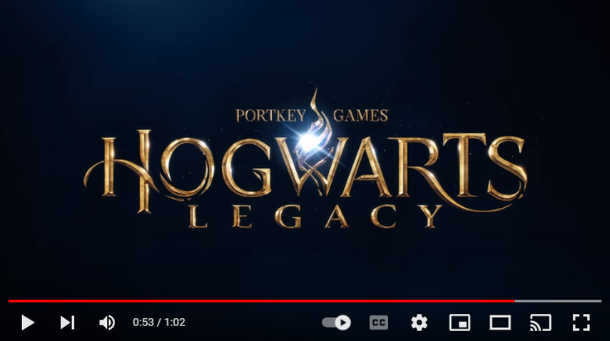 El videojuego Hogwarts Legacy.